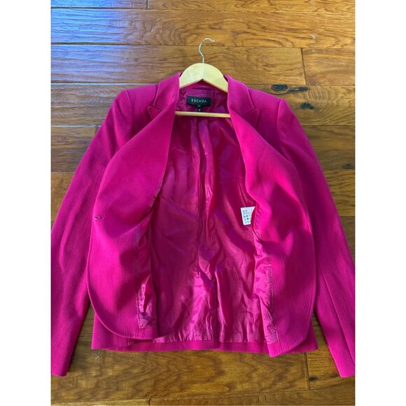 Escada Angora 98%Virgin Wool Pink Blazer Jacket Sz 38 Made In Croatia - Picture 8 of 16